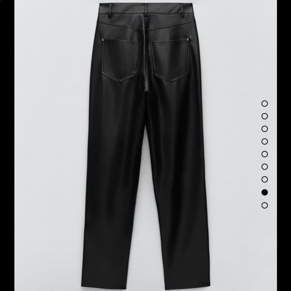 zara faux leather mom fit pants